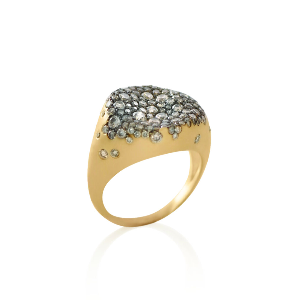 Baby Malak Original Champagne Round Diamond Ring